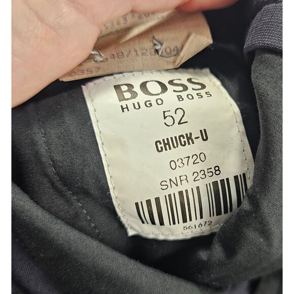 Hugo Boss size 36 dark navy 100% wool dress pants flat front EUC vintage chuck U - Picture 5 of 10